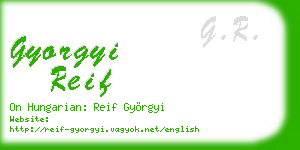 gyorgyi reif business card
